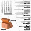 imarku Knife Set,14-Piece Knife Sets for kitchen,Premium One-Piece Kitchen Knife Set with Sharpener,High Carbon Stainless Steel Knives Set,Silver - 2 of 4