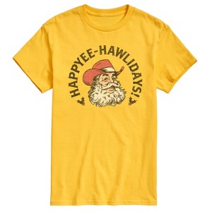 Men's - Instant Message - Happyee Hawlidays Short Sleeve Graphic T-Shirt - 1 of 4