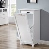 VECELO Kitchen Trash Bin Cabinet Tilt Out Storage Holder Wooden Garbage Recycling Cabinet - image 4 of 4