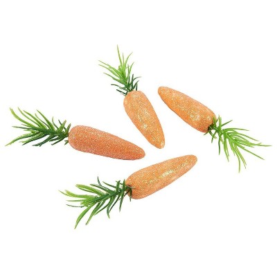 SOIMISS 20PCS Artificial Foam Glitter Powder Simulation Carrots Vegetables Decor Hanging Photography Prop Easter Party Suppliesfor Kitchen Home Store Party Decor 