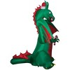 Gemmy Projection Airblown Inflatable Kaleidoscope Dragon w/Santa Hat Giant (RGB) , 9 ft Tall - 2 of 2