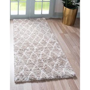 Unique Loom Rabat Shag Trellis Geometric Indoor Woven Area Rug - 1 of 4