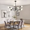 KAISITE 8-Light Dimmable Black and Gold Modern Sputnik Chandelier - 3 of 4