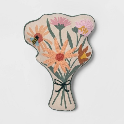 Floral Bunch Figural Pillow - Pillowfort™