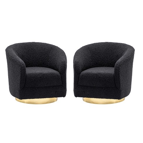 Black swivel tub discount chair