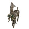 Northlight 32"  3D Pre-Lit Standing Rattan Reindeer with Ivory Bow and Pine Boughs and Cones Outdoor Christmas Decoration - 3 of 3
