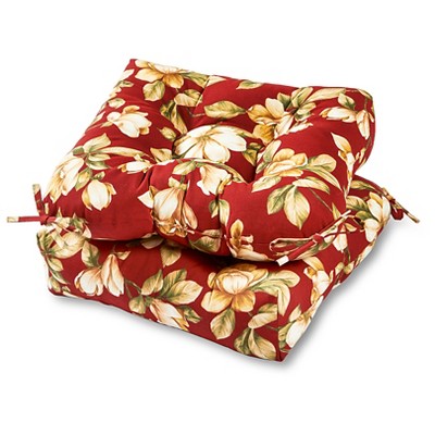 Set of 2 Outdoor Seat Cushions Roma Floral - Kensington Garden