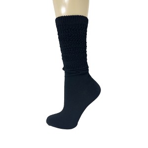Slouch Socks for Women, Cotton Lightweight Breathable, Knee High or Scrunch, 1 Pair, Fits Shoe Sizes 5-10 - 1 of 1