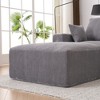 Airsurfer Large Charcoal Gray Ottoman Modern Plush Lounge Ottoman Home Accent for Living Room Relaxation - 2 of 4