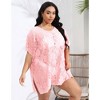 Women's Swimsuit Beach Cover Up Lace Bikini Beachwear Plus Size Beach Bikini See Through Swimwear - 3 of 4