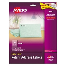 AVE5195 White 2/3 x 1-3/4 Avery Easy Peel Laser Address Labels 1500/Pack 