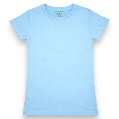Studio 3 Big Girls' 4-Pack Assorted Color T-Shirts, Peach/Grey/White/Lt.Blue, 8 — фото 2