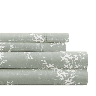 Pattern Bed Sheet Set, Soft Double Brushed Microfiber, 4 Piece, Delicate Details - Becky Cameron
