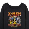 Women's - Marvel - X-Men Mutant Tour Band Lightweight French Terry Wide Neck Long Sleeve Shirt - 2 of 4