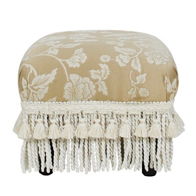Fiona Neutral Upholstered Decorative Footstool Ottoman