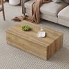 NicBex Rectangle Coffee Table with Wood Texture/Marble Pattern,Center Table for Living Room,Bedroom - 2 of 4