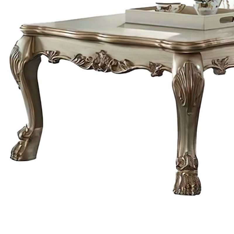 54&#34; Dresden Coffee Table Gold Patina/Bone - Acme Furniture, 3 of 9