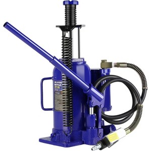 20 Ton Hydraulic Bottle Jack Air-Operated Bottle Jack with Manual Hand Pump for Automobiles Maintenance 10.2"-20.1" Lifting Blue - 1 of 4