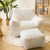 Hooseng Bean Bag Sofa with Tufted Soft Stuffed Filling, Fluffy and Lazy Sofa with Footstool, Comfy Cozy BeanBag Chairs - 3 of 4
