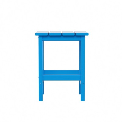 Pacific Blue Square HDPE Adirondack Side Table