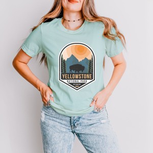 Simply Sage Market Yellowstone National Park Badge Short Sleeve Tee - 1 of 4