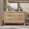 Fluted 6 Drawers Dresser, 47.2" Wide Modern Chest of Drawers with Metal Handle, Curved Profile Dresser TV Stand, Wooden Drawer Organizer for Bedroom - 4 of 4