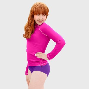 City Threads Girls UPF 50+ Quick-Dry Swim Briefs - USA-Made - 1 of 4