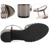 BLISSFUL STEP Women's Ankle Strap Slingback Chunky Heel Open Toe Sandals - 3 of 3