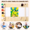 Kids Art Table and Chairs Set, with Large Storage Desk and Portable Art Supply Organizer, Living and Learning Kids' Art Table and Stool Set - 4 of 4
