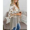 Imily Bela Women Floral with Ruffle Sleeves Loose Fit Lightweight Cover Up - 2 of 4