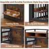 Large Dog Crate Storage Furniture With Adjustable Raised Feeder, Heavy Duty Dog Kennels for Large/Medium Dog - 4 of 4