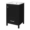 YOOCOZZ 20-Inch Bathroom Vanity with Ceramic Sink, Soft-Close Drawer & Door, Double-Layer Door Organizer, Divider Drawer, Adjustable Foot Pads - 4 of 4