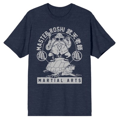 punktum mistænksom pålægge Dragon Ball Z Master Roshi Turtle School Men's Navy Heather T-shirt : Target