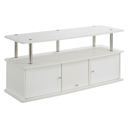 Designs2go With 3 Cabinets Tv Stand White Johar Furniture Target