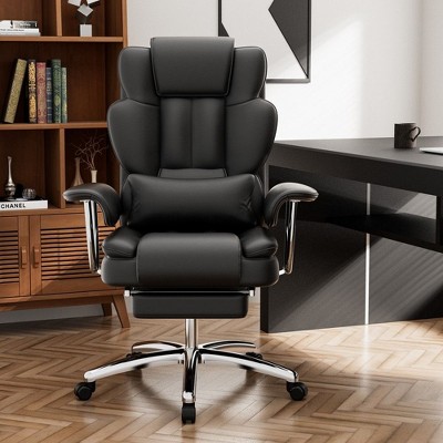 NicBex Adjustable Office Chair with High Backrest,Leather Ergonomic Computer Chair with Footrest,Large Desk Chair for Adult,Student