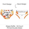 Big Dot of Happiness Fall Pumpkin - Diaper Shaped Raffle Ticket Inserts - Halloween or Thanksgiving Baby Shower Diaper Raffle Game - Set of 24 - 2 of 4
