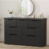 TackView 7 Drawer Dresser for Bedroom, 46.8''W Chest of Drawers with Embedded Handles, Wooden Organizer Tv Stand for Living Room Nursery Hallway - 2 of 4