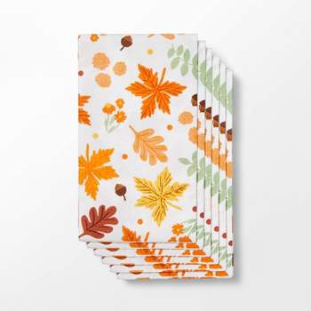 20ct Thanksgiving Leaves Pattern Guest Towel - Spritz™