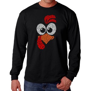 LA Pop Art Turkey Face - Men's Word Art Long Sleeve T-Shirt - 1 of 4