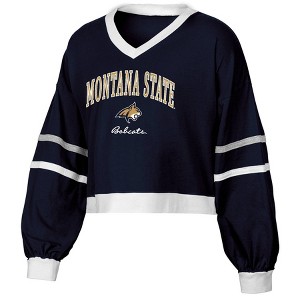 NCAA Montana State Bobcats Women's Long Sleeve V-Neck T-Shirt - 1 of 3