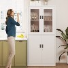 Mlezan 71" Storage Cabinet: Acrylic Glass Door with Lock, Adjustable Shelves. Steel Locker for School, Home, or Office Storage and Organization. - 4 of 4