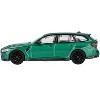 BMW M3 Competition Touring Isle of Man Green Metallic with Black Top Limited Ed to 3600 pcs 1/64 Diecast Model Car by Mini GT - 2 of 4