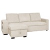 LugBug 87.8inch L Shaped Sleeper Sofa Couch ,Pull out Sofabed with Storage Chaise, USB Charging Ports & 2 Built-in Bookshelves for Living Room - 3 of 4