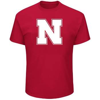 NCAA Nebraska Cornhuskers Men's Big and Tall Logo Short Sleeve T-Shirt
