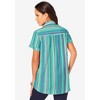 Roaman's Women's Plus Size Seersucker Big Shirt - 3 of 4