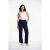 Lafidi Women’s High-Rise Straight Leg Pants – Elastic Waistband Work Trousers with Slash Pockets, Tailored Look - 2 of 4