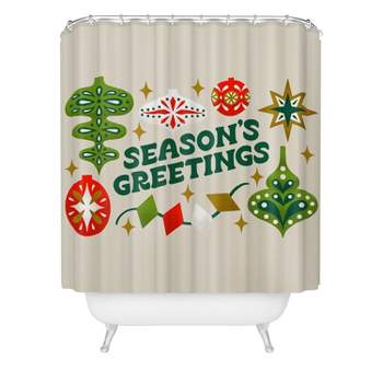 Jessica Molina Seasons Greetings Vintage Ornaments Shower Curtain - Deny Designs