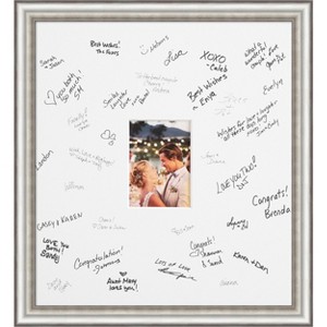 Salon Narrow Signature Mat Picture Frame – Guest Book Alternative for Weddings, Graduations, or Retirement – Autograph Photo Mat for Signature Board - 1 of 4