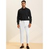 Lars Amadeus Men's Cropped Dress Pants Flat Front Solid Ankle-Length Trousers - 3 of 4