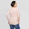 Long Sleeve Scoop Neck Side Shirred Maternity T-Shirt - Isabel Maternity by Ingrid & Isabel™ - 2 of 2